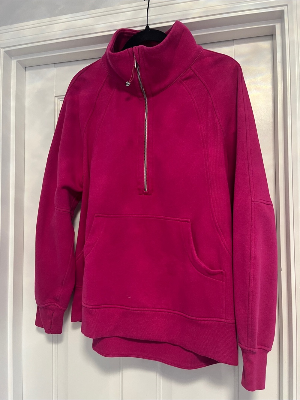 lululemon athletica Women's Magenta Half-Zip Fleece Pullover M/L